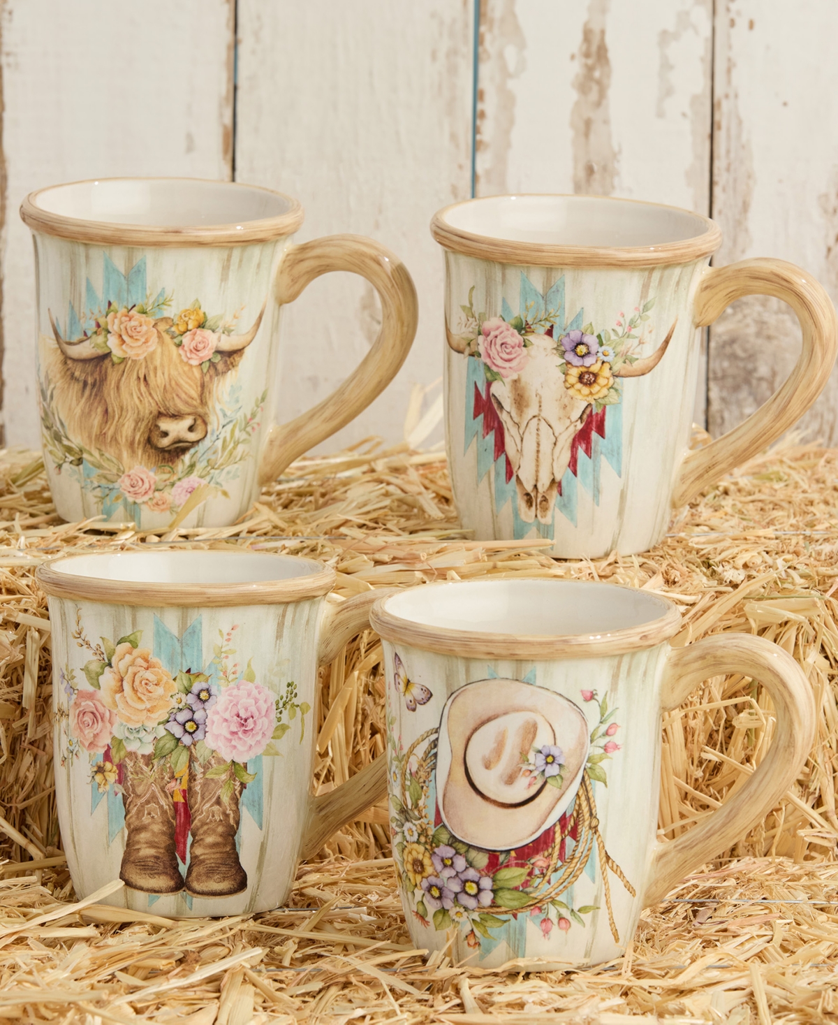 Certified International Rosewood Set Of 4 Mugs In Miscellaneous