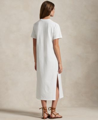 【Polo Ralph Lauren】Cotton Jersey Tee Dress Polo Ralph Lauren Logo Embroidered Cotton Jersey T-Shirt