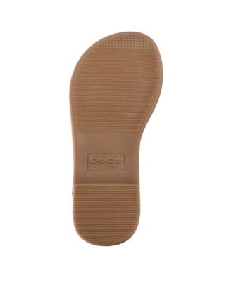 Little Girls Flat with Rhinestone and Bebe Ornamentation Sandals