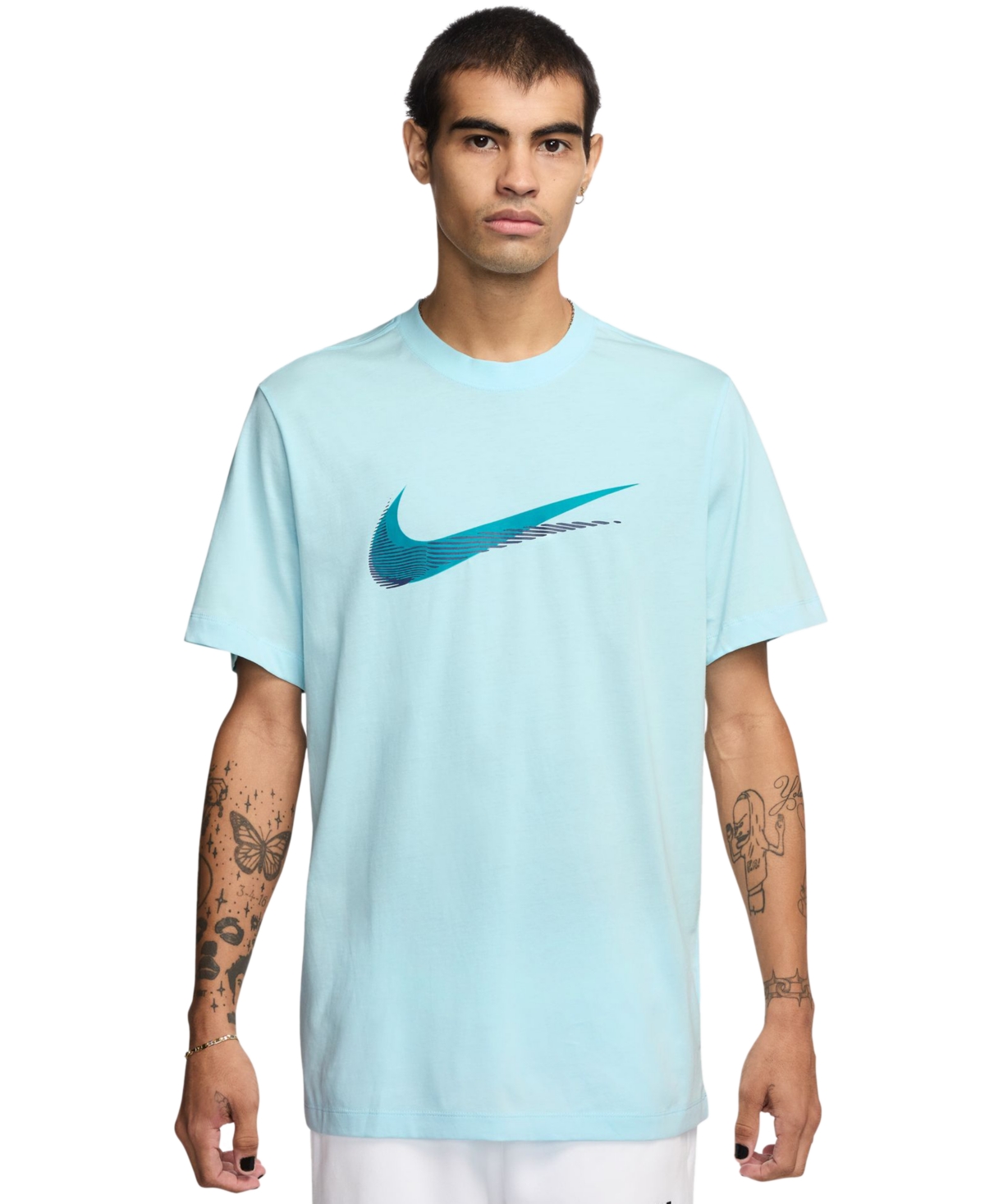 Sportswear Men's Short Sleeve Crewneck Logo T-Shirt - Glacier Blue/dusty Cactus