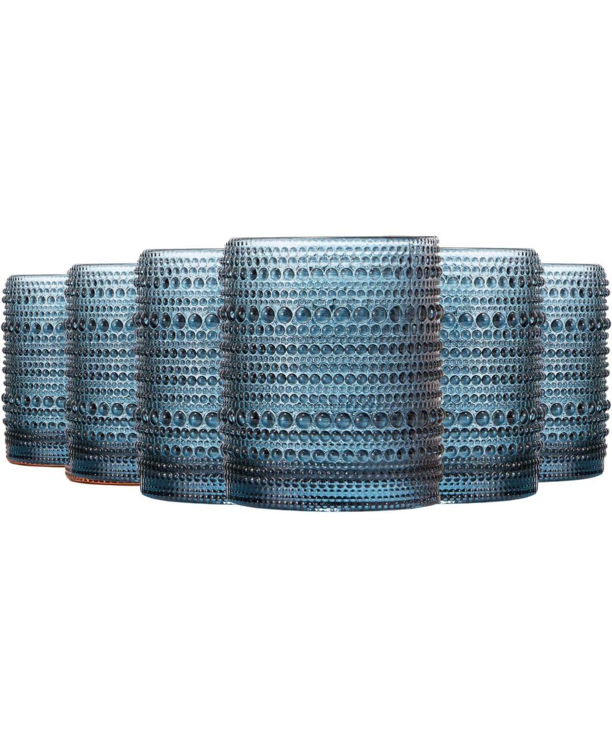 The Wine Savant Khen Hobnail Tumbler, Set Of 6 In Blue