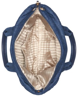 Voyage Large Quilted Denim Tote Bag