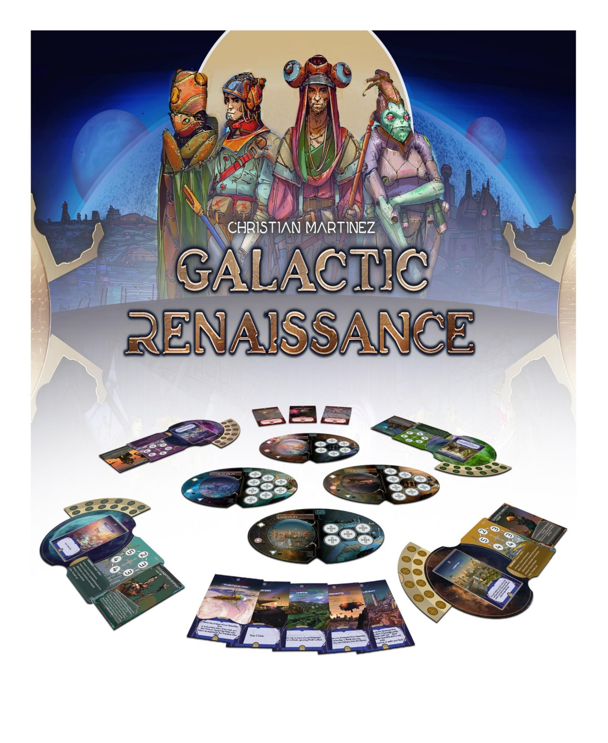 Surfin Meeple Galactic Renaissance Strategy Board Game In Multi