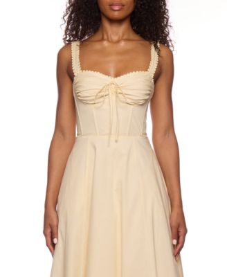 Juniors' Ruched-Front Midi Dress