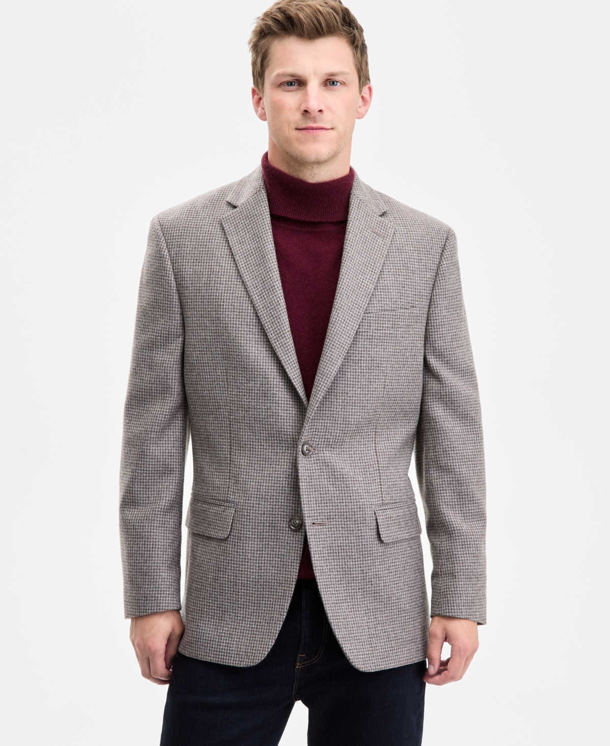Tommy Hilfiger Men's Modern-fit Patterned Sport Coat In Gray