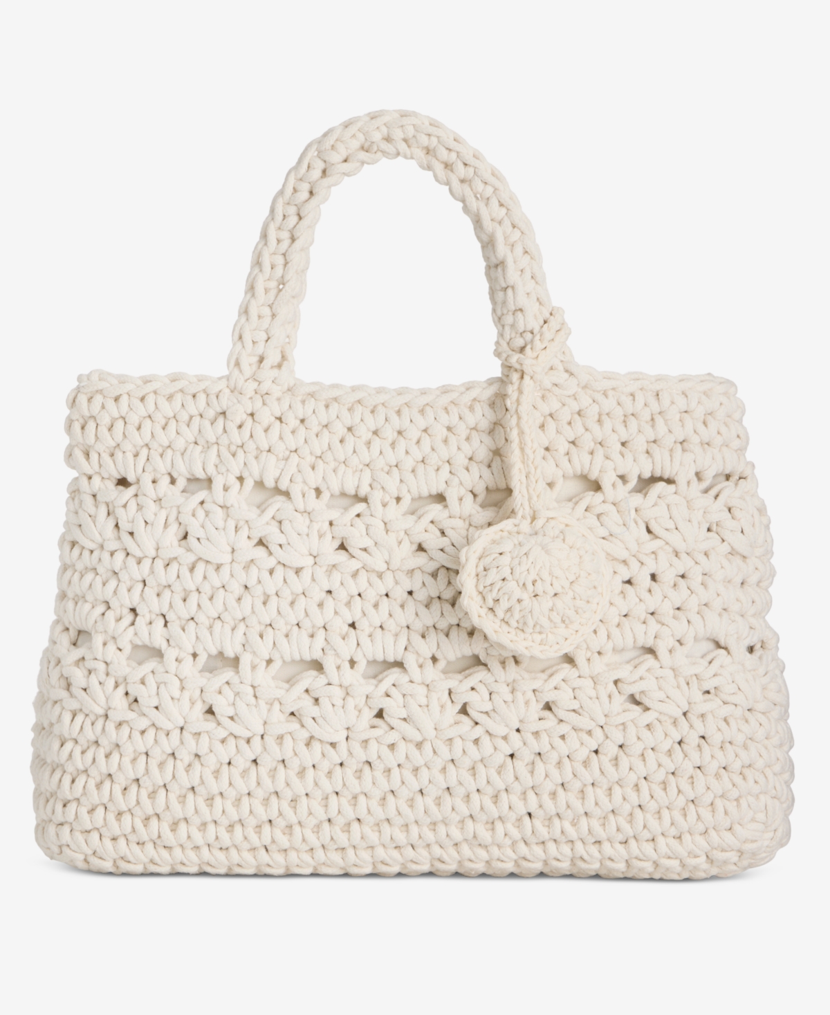 Crochet Medium Tote Bag, Exclusively at Macy's - Strawberry Moon