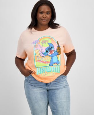 Trendy Plus Size Crewneck Stitch Surf Graphic 