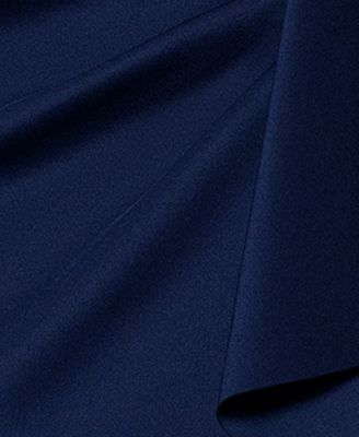 Petite Short-Sleeve Boat-Neck Scuba Draped Dress