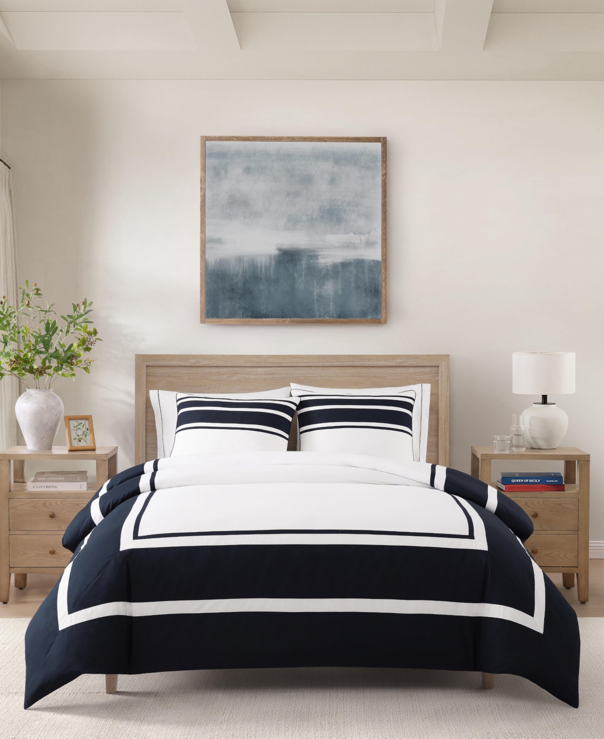 TOMMY HILFIGER PARK AVENUE COTTON 3-PC. COMFORTER SET, FULL/QUEEN 