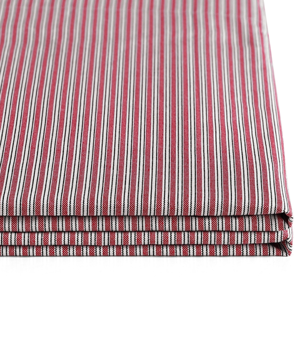 Tommy Hilfiger Printed 200-thread Count Cotton Percale 4-pc. Sheet Set, Queen In Highland Ticking Stripe Red