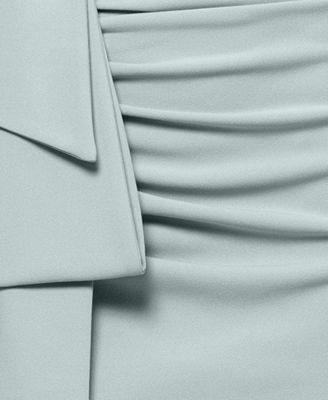 Petite Off-The-Shoulder-Sleeve Draped Gown