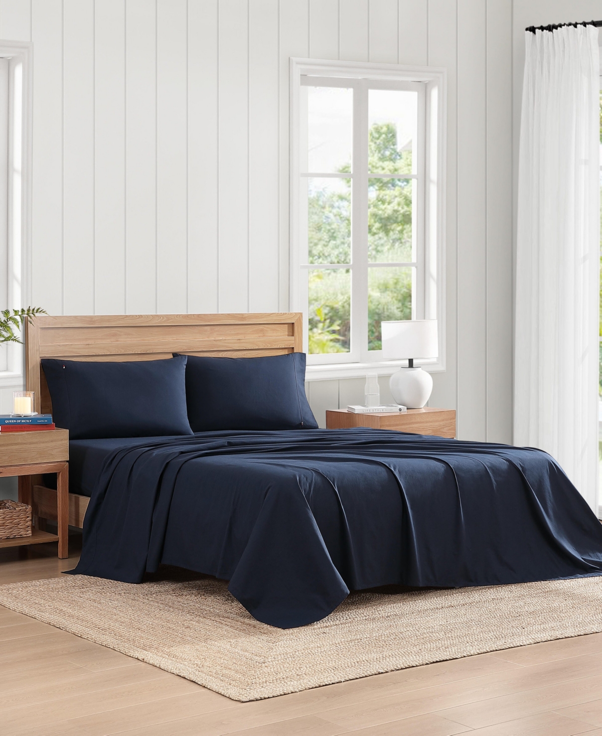 Tommy Hilfiger Solid 200-thread Count Cotton Percale 3-pc. Sheet Set, Twin Xl