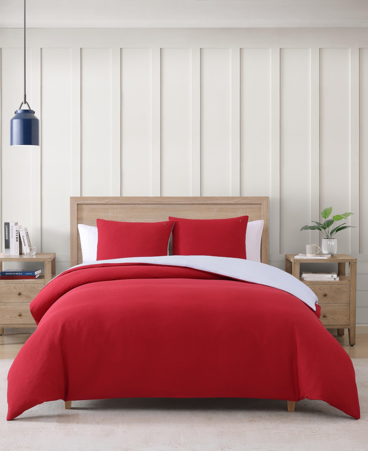 Tommy Hilfiger Micro Pique 3-pc. Comforter Set, King In Red