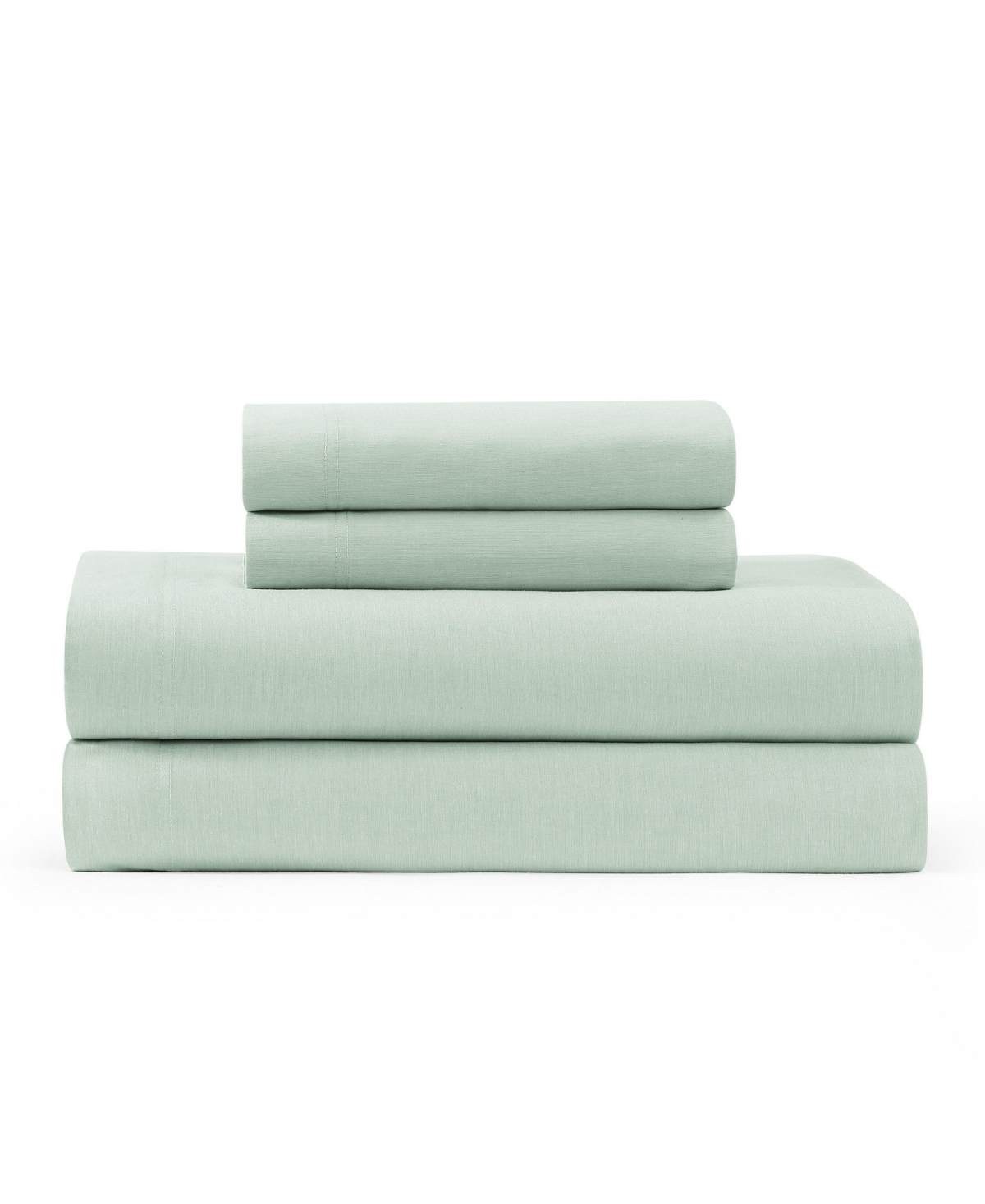 TOMMY HILFIGER SOLID 144-THREAD COUNT COTTON CHAMBRAY WASHED 4-PC. SHEET SET, FULL 