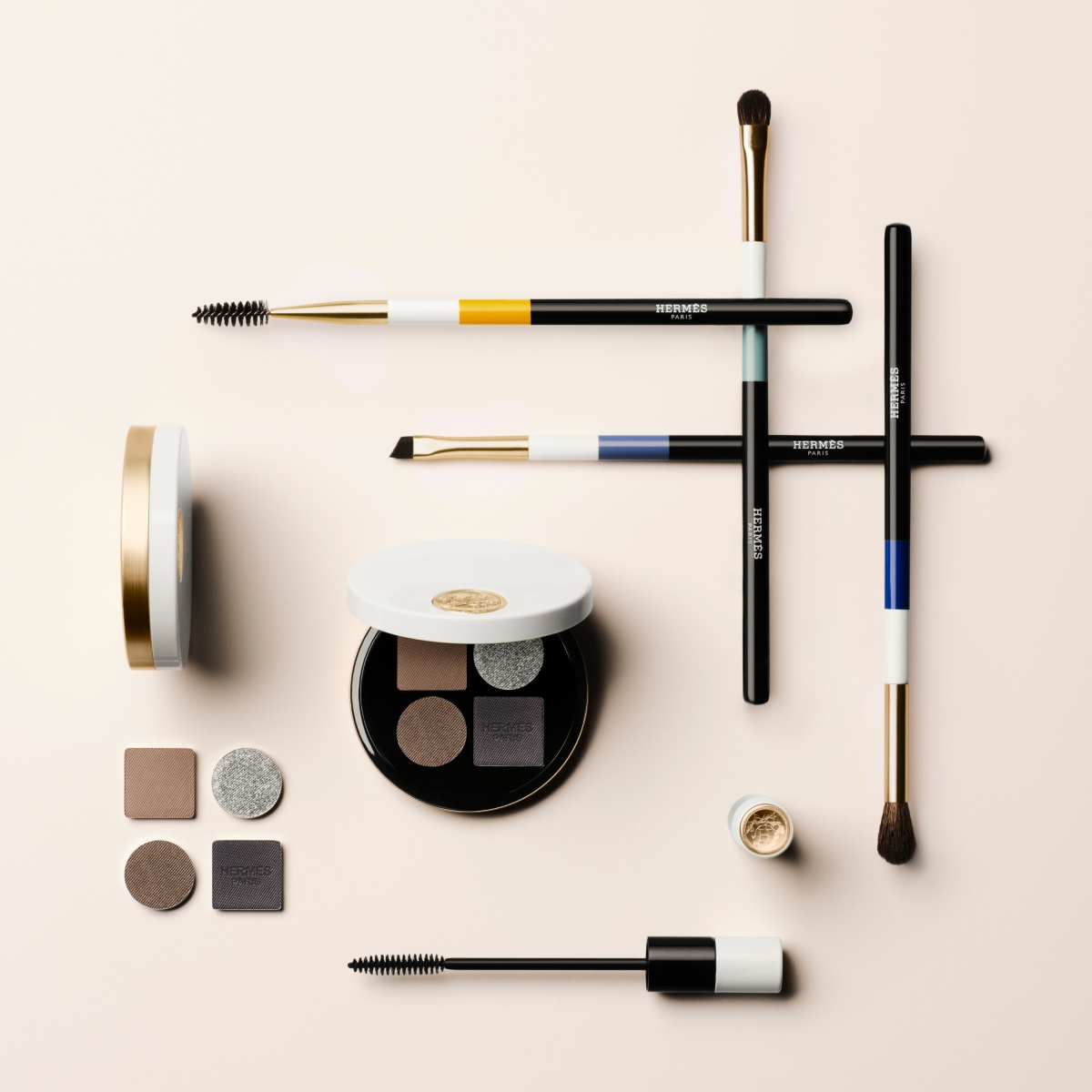 Hermes Ombres D' Powder Quartet For Eyes In 05 Ombres Fumées