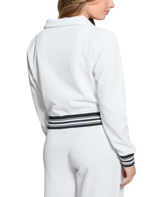 Women's Amaryllis Front-Zip Stripe-Trim Cardigan