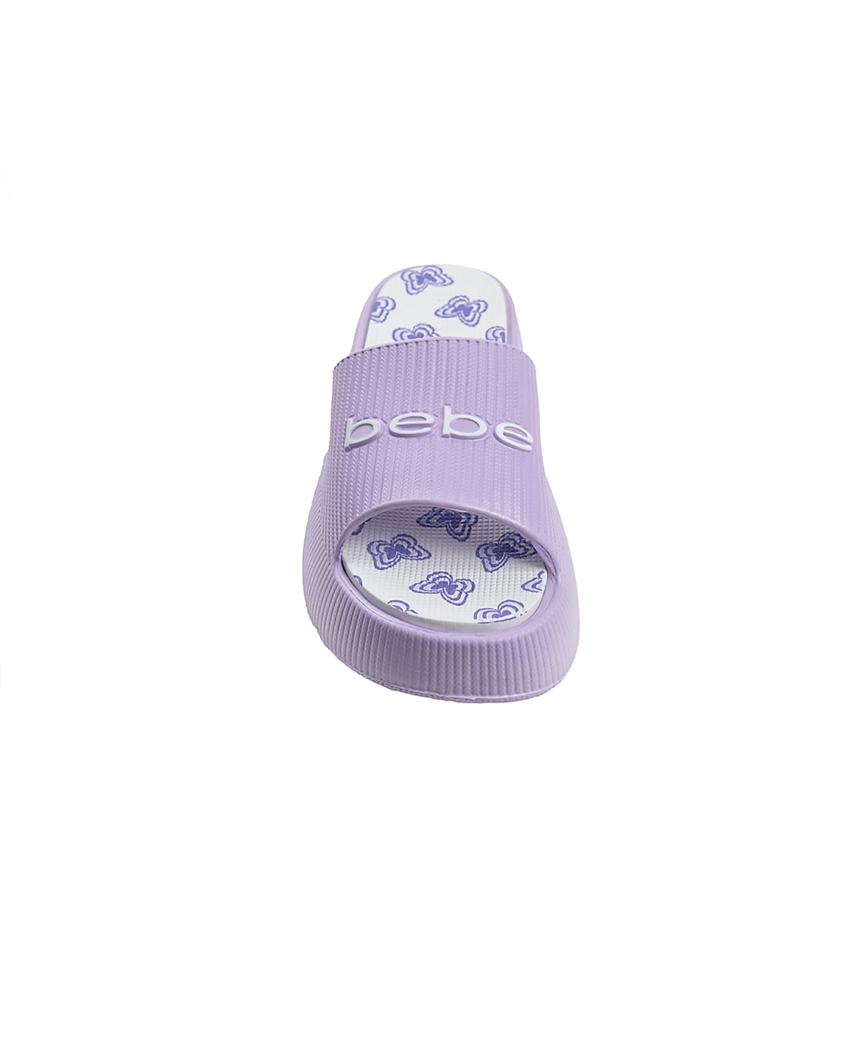 Bebe Little And Big Girls Trendy And Comfortable Summer Platform Slides In Lilac