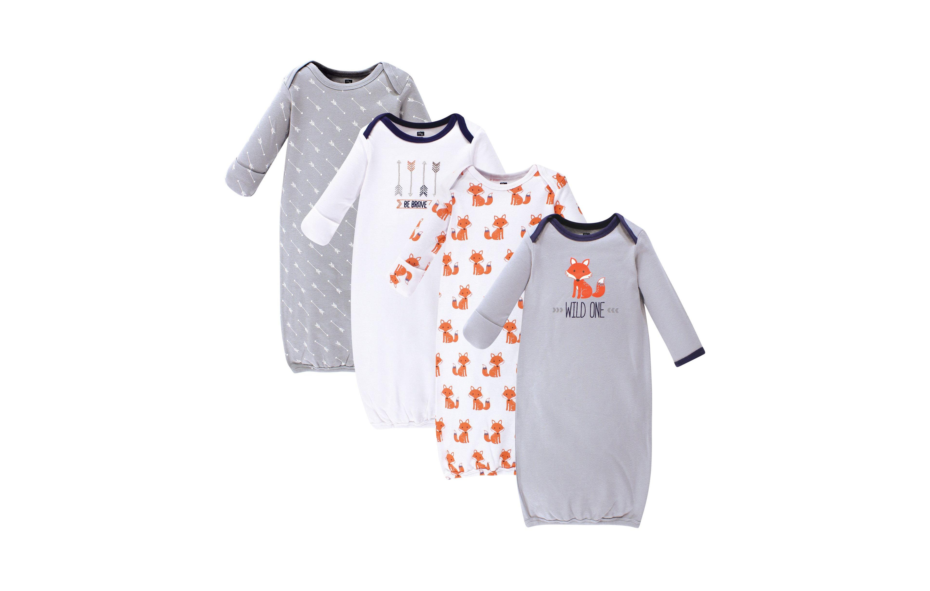 Hudson Baby Four-Piece Set of Interlock Gowns