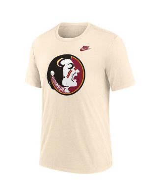 Men's Cream Florida State Seminoles Vault Logo Tri-Blend T-Shirt
