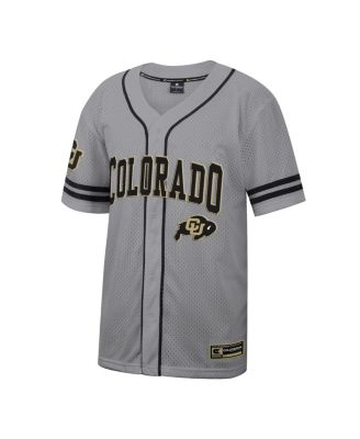 Men's Gray Colorado Buffaloes Free Spirited Baseball Jersey