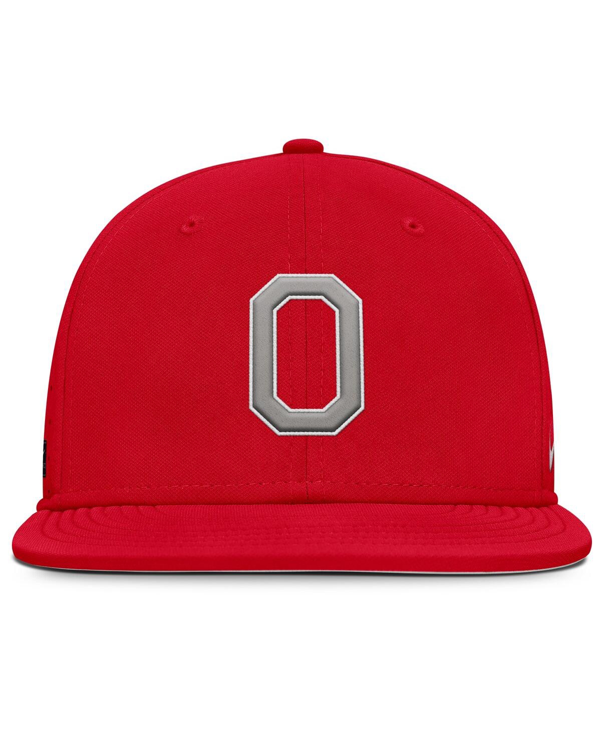 Nike Men's Scarlet Ohio State Buckeyes On-field Dugout True Performance Fitted Hat In Scarlet