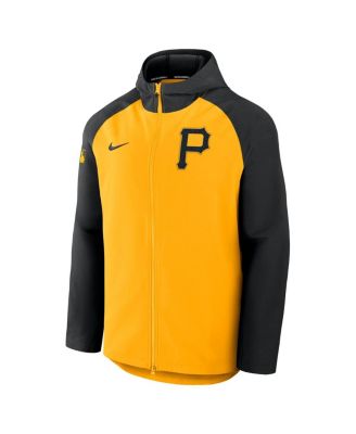 Men's Gold/Black Pittsburgh Pirates Authentic Collection Raglan Performance Full-Zip Jacket