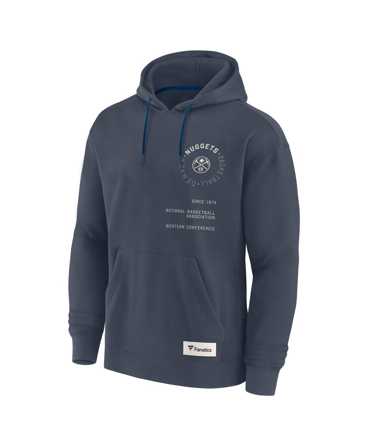 Fanatics Men's Blue Denver Nuggets Future Ground Info Elements Premium Pullover Hoodie In Blue