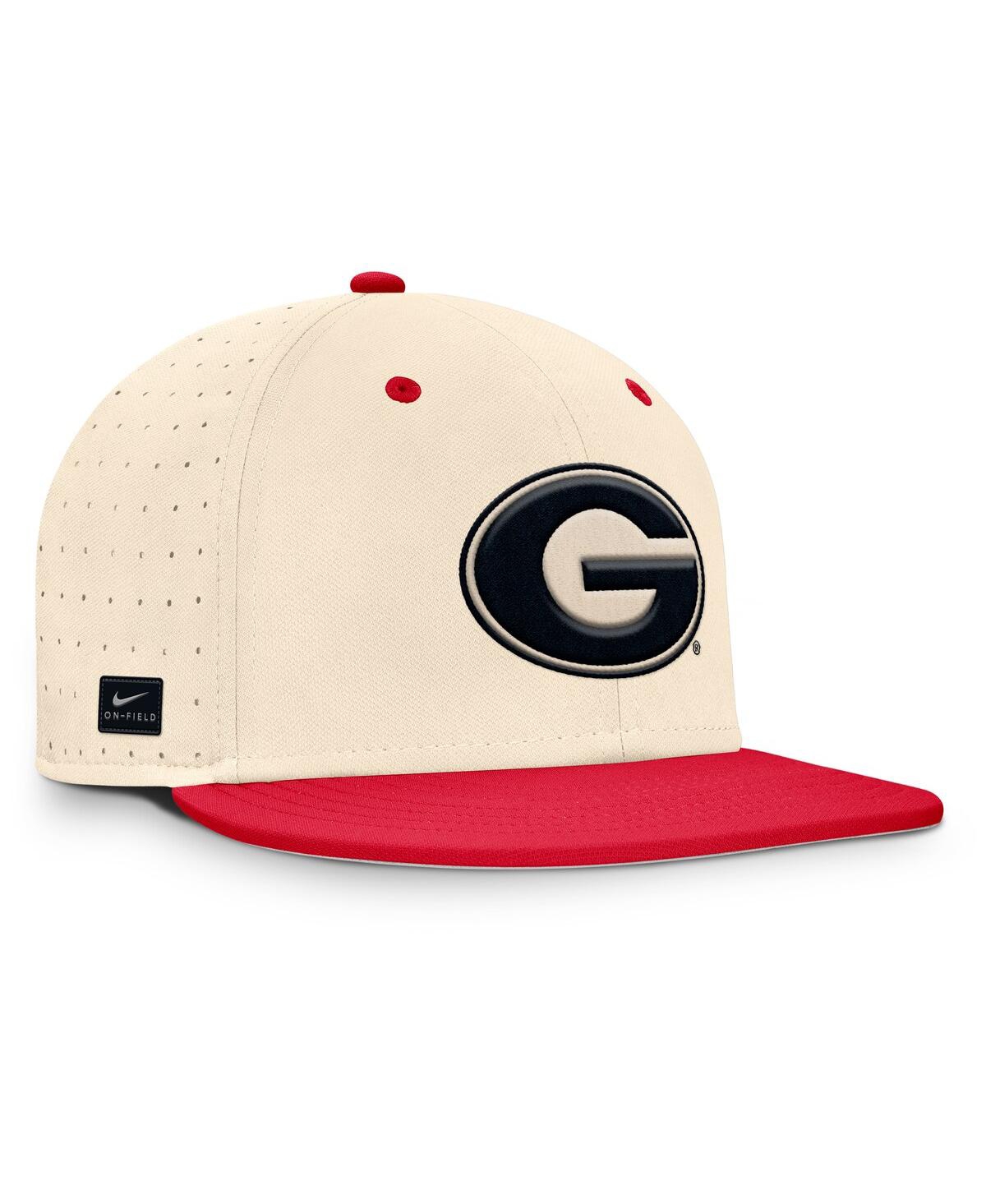 Nike Men's Natural Georgia Bulldogs On-field Dugout True Performance Fitted Hat In Natural
