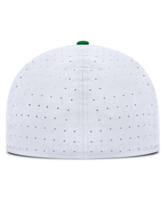 Men's White Oregon Ducks On-Field Dugout True Performance Fitted Hat