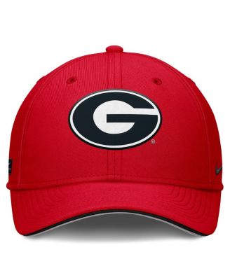Men's Red Georgia Bulldogs 2025 Dugout Coaches Rise Swoosh Performance Flex Hat