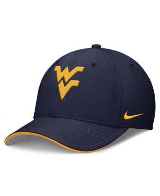 Nike - Men's  Navy West Virginia Mountaineers 2025 Dugout Coaches Rise Swoosh Performance Flex Hat