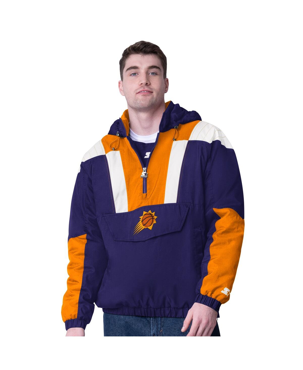 Men's Purple/Orange Phoenix Suns Charger Half-Zip Pullover Jacket - Purple, Orange