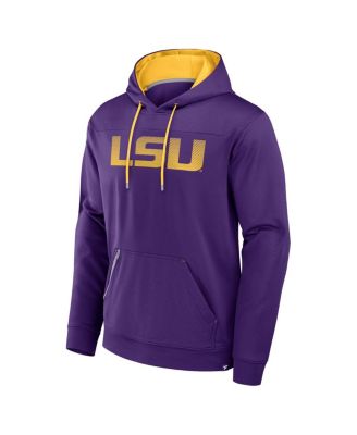 Men's Purple LSU Tigers Defender Dot Faded Primary Pullover Hoodie