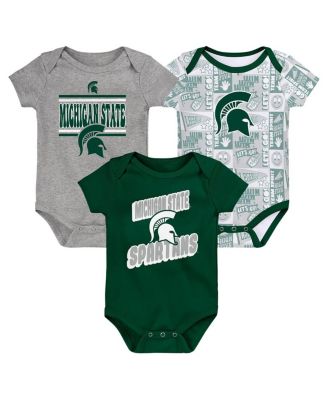 Outerstuff - Newborn Green Michigan State Spartans Sunday Comics 3-Pack Bodysuit Set