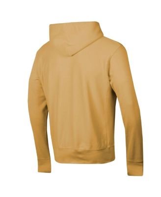 Men's Gold Colorado Buffaloes Skinny Arch Over Vintage Wash Pullover Hoodie