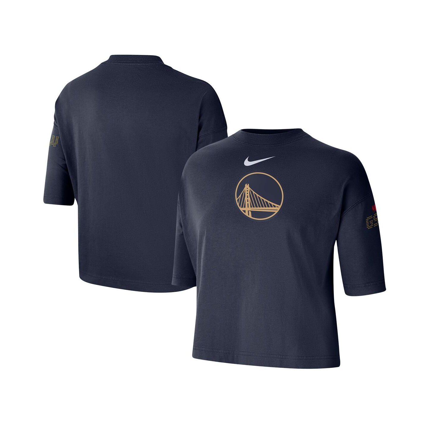 Женская футболка Nike Navy Golden State Warriors 2024/25 City Edition Courtside Boxy — фото 1