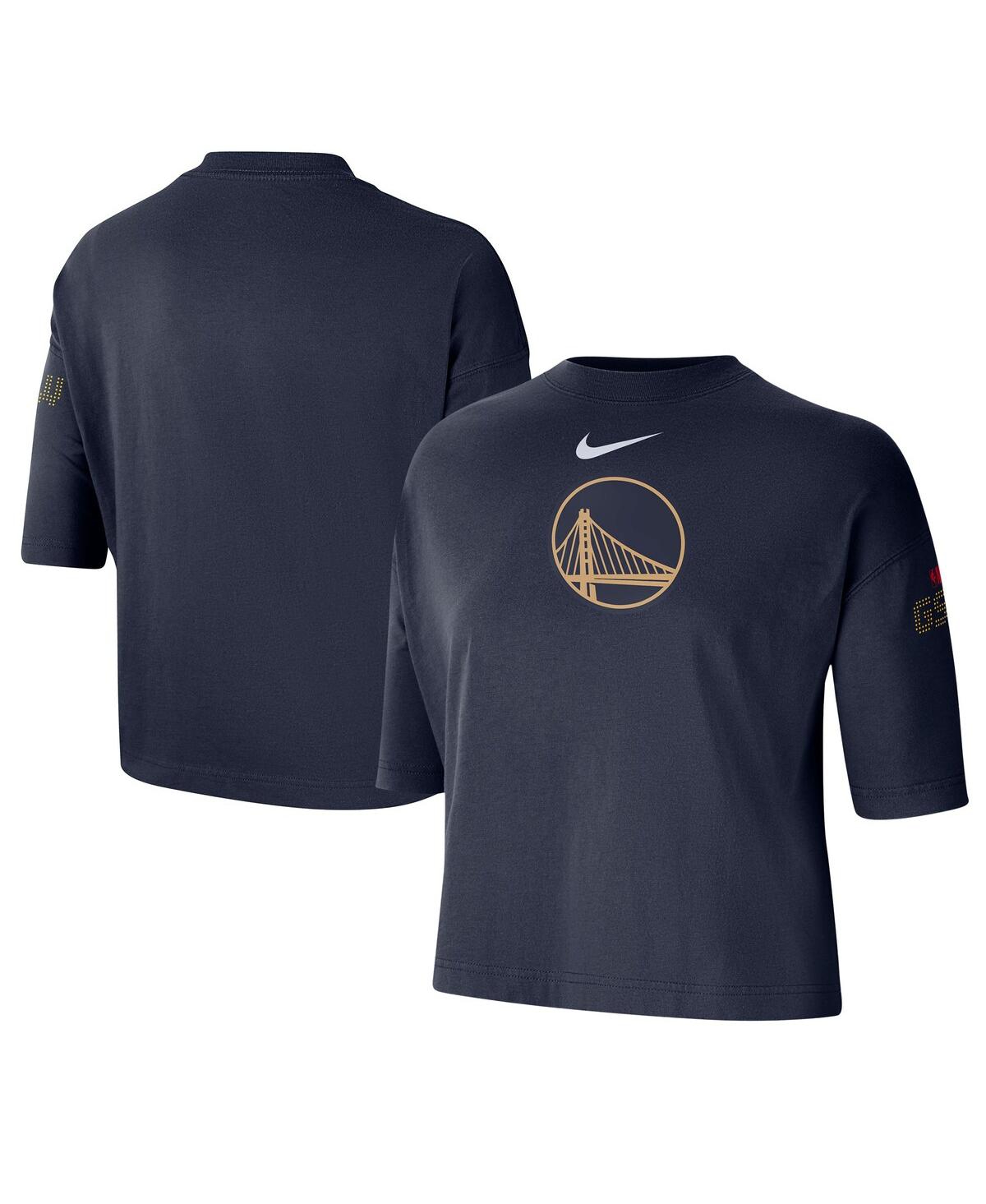 Nike Women's Navy Golden State Warriors 2024/25 City Edition Courtside Boxy T-shirt In Navy
