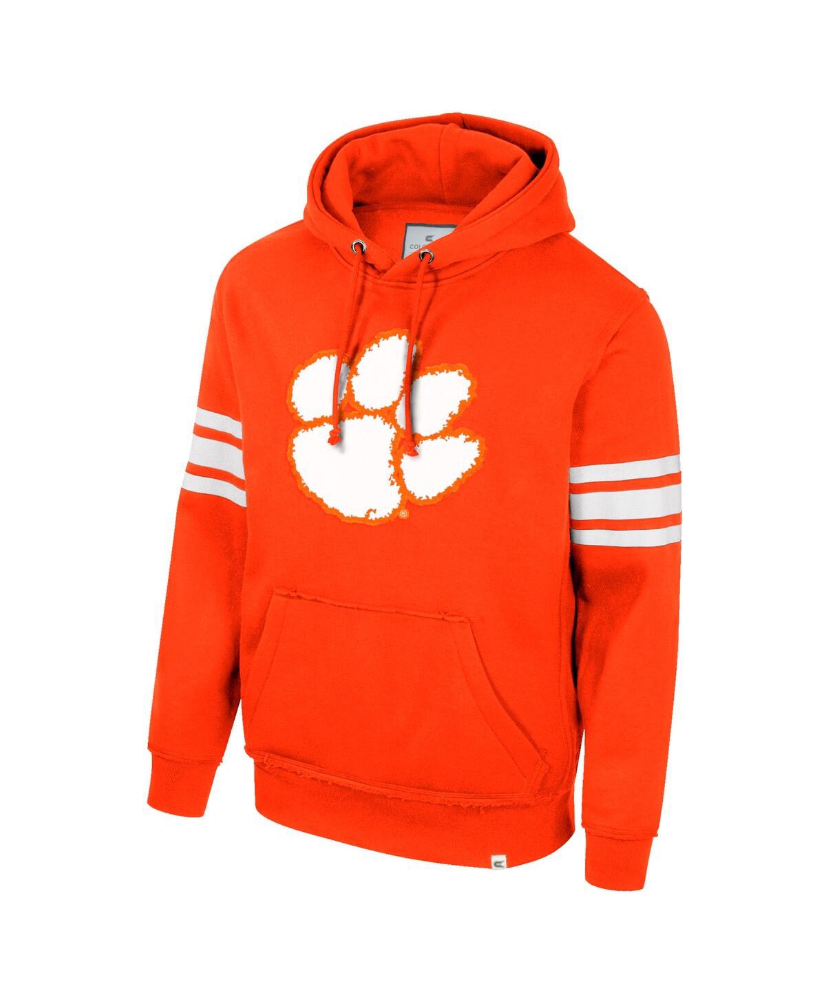 Colosseum Men's Orange Clemson Tigers Saluting Pullover Hoodie In Orange