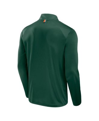 Men's Green Miami Hurricanes Fundamental Defender Quarter-Zip Sweatshirt