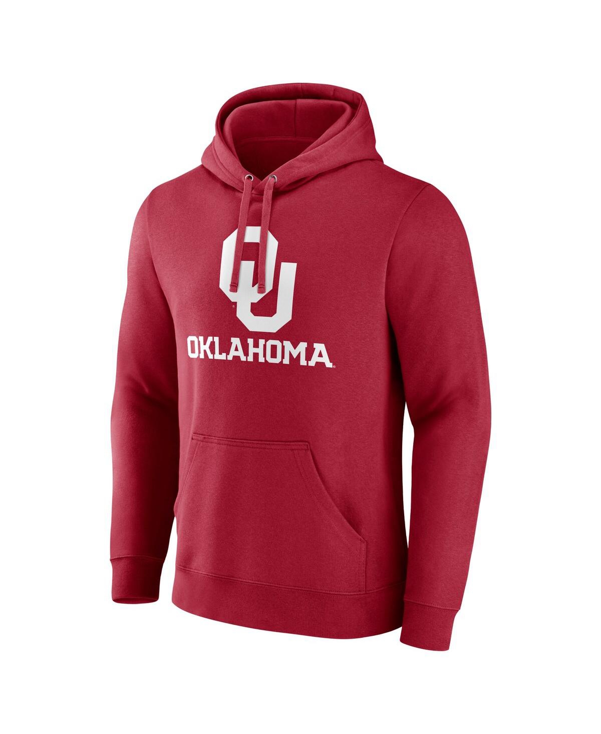Fanatics Men's Crimson Oklahoma Sooners Team Lockup Pullover Hoodie In Crimson