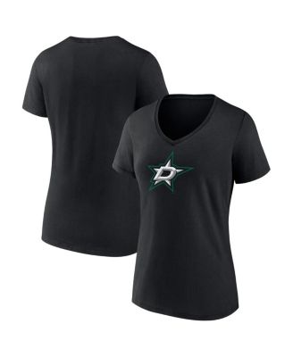 Fanatics - Women's  Black Dallas Stars Primary Logo Team V-Neck T-shirt