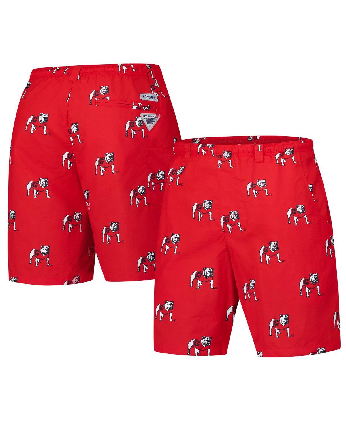Men's Red Georgia Bulldogs Pfg Back Cast Iii Omni-Shade Shorts - Red