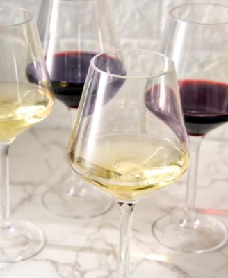 European Stemmed Wine Glasses, Set of 4