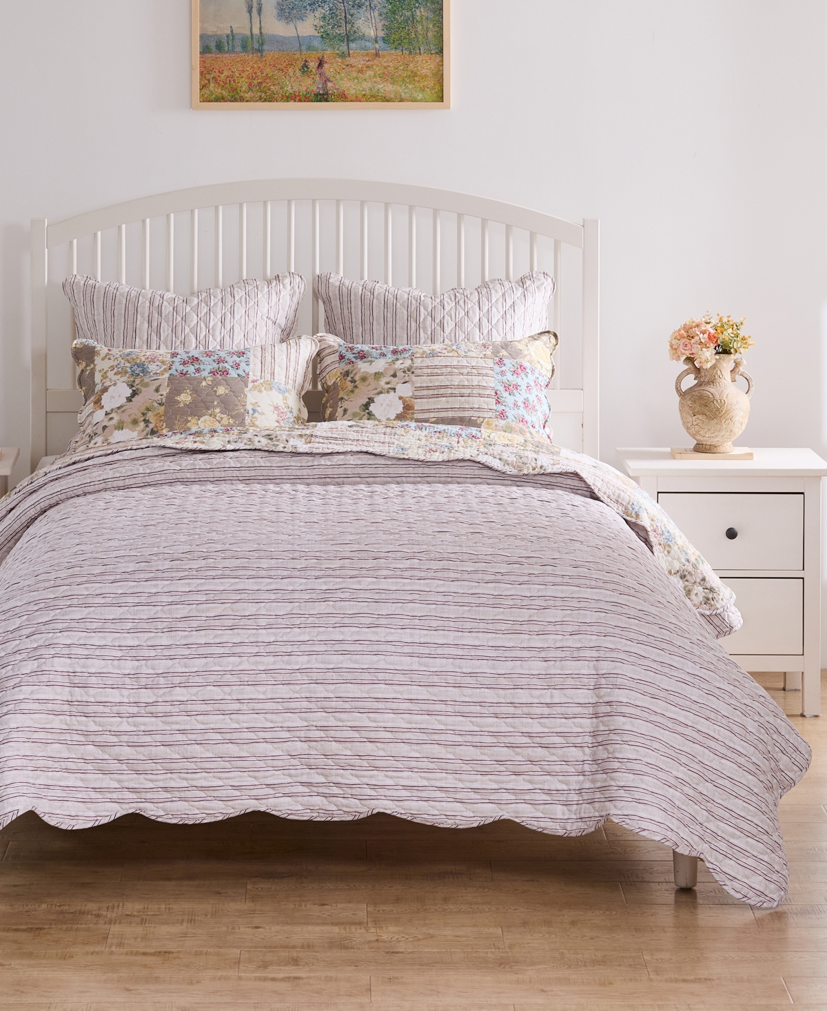 Greenland Home Fashions French Country Traditional 2-pc. Quilt Set, Twin In Multi