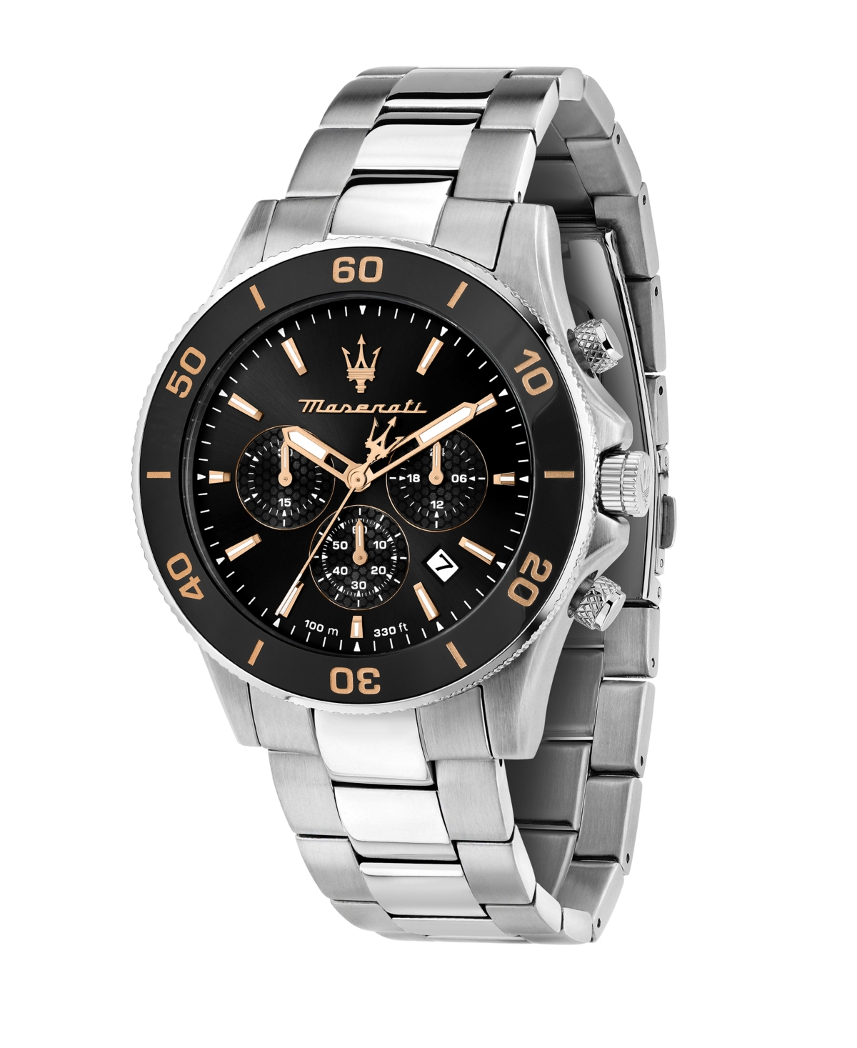 Men's Chronograph Stainless Steel Metal Band Watch, 43mm - Stainless Steel