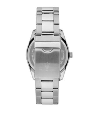 Men's Date Stainless Steel Metal Band Watch, 43mm