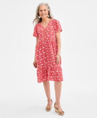 Style & Co - Women's Cotton Gauze Printed Midi Dress