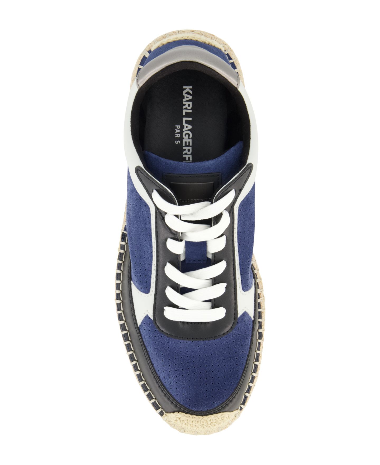 Мужские кроссовки KARL LAGERFELD PARIS Lace Up Espadrille Chunky Sole — фото 4