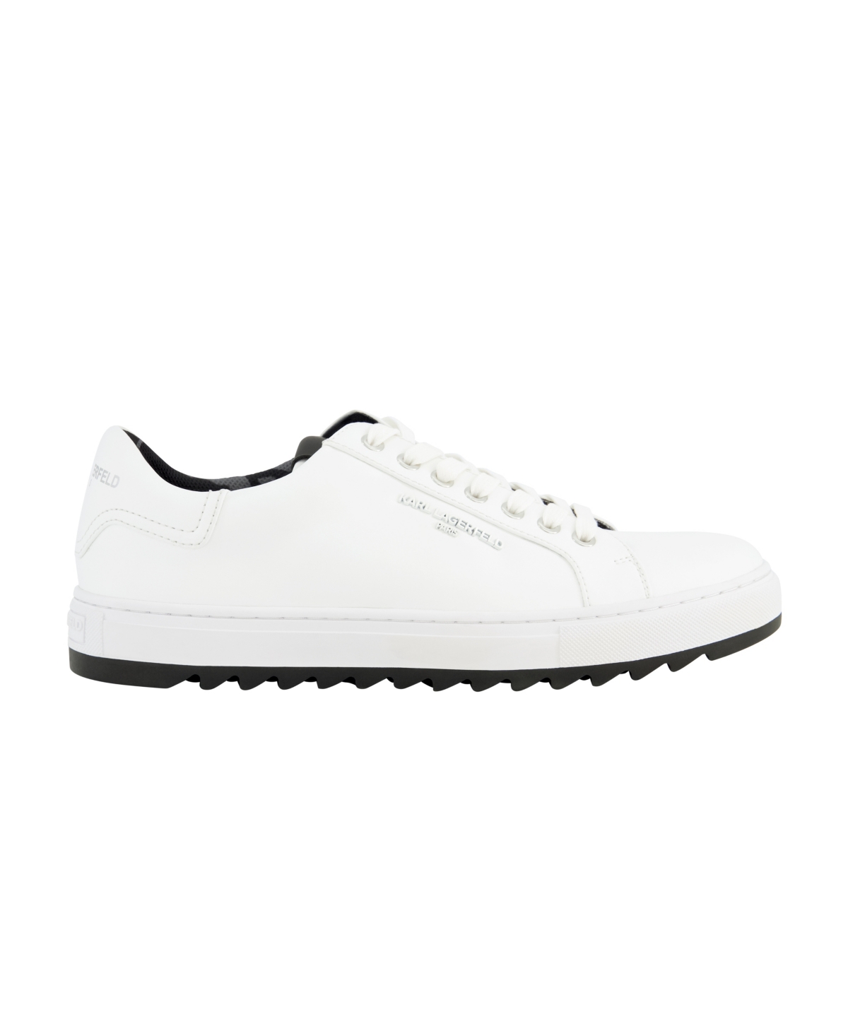 Karl Lagerfeld Leather Low Top Sneaker In White