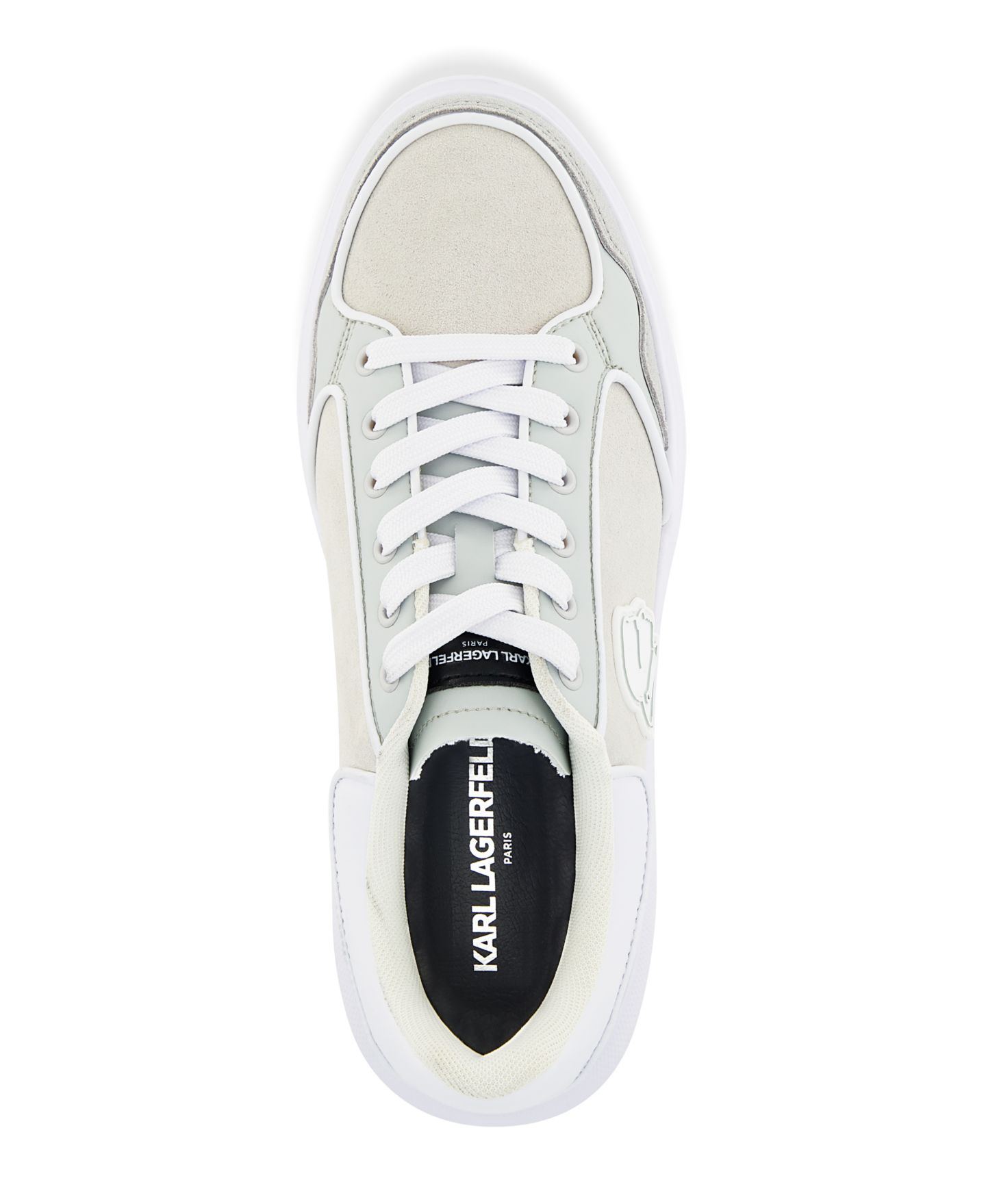 Мужские кроссовки KARL LAGERFELD PARIS Side Patch Court Lace Up, цвет: Мятный — фото 4